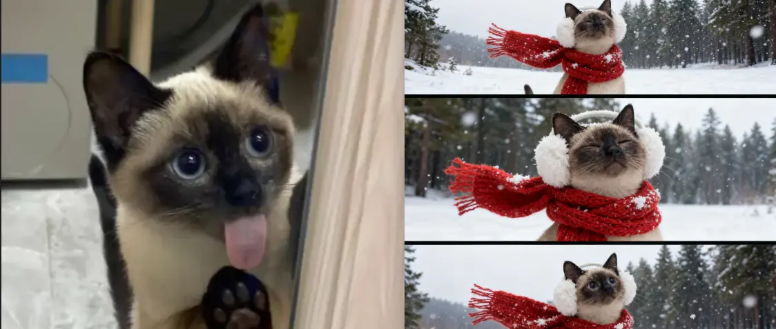 冬日宠物三拼图