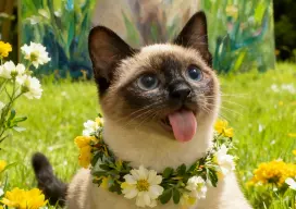 阳光草地动物肖像