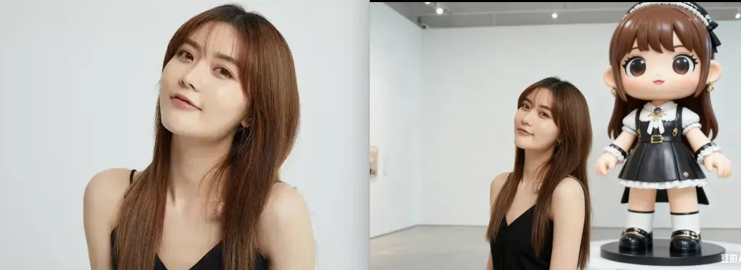 巨型手办艺术展览合影